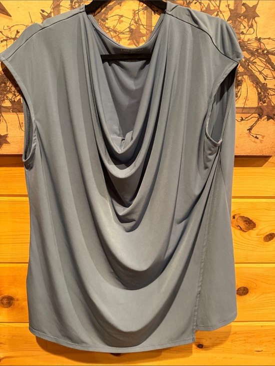 Lane Bryant Tops - Lane Bryant Dusty Blue Draped Cowl Neck Sleeveless Camisole Plus Size 18/20